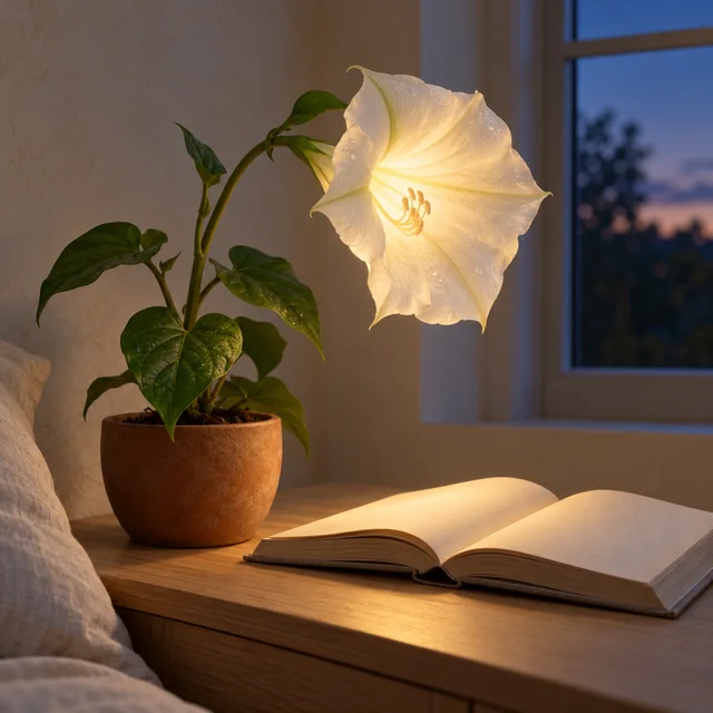 Moonflower Reading Lamp: The next chapter is in bloom.